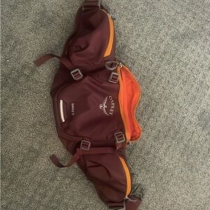 Osprey Men's Maroon and Orange Belt Bag
